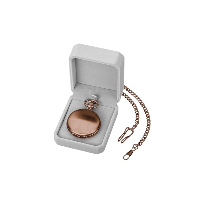 Eichmüller Savonnette Copper Quartz 45 mm Pocket Watch Hinged with