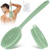 GEENOA Silicone Back & Body Scrubber Set 2PCS, 13.4'' Gentle