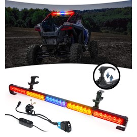 Lupar 30'' UTV LED Chase Light Bar w/ 1.75''-2'' Roll Cage Mount Bracket Rear Chase Light Bar w/Brake, Running, Reverse & Turn Signal Lights for Polaris RZR Can-Am Yamaha, Kawasaki 4x4 Trucks (RYBYR)
