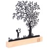 UNUS Decorative Tree Stand, Child on a Flower Meadow, Black