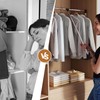 Pull Down Closet Rods for Hanging Clothes, Stainless Steel Adjustable