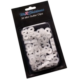WeRChristmas Mini Gutter Hooks, Pack of 36, White, 4 cm