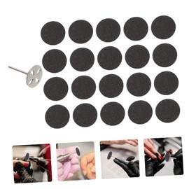 Healeved 5sets Dead Skin Polishing Tools Sandpaper Discs for Manicure and Pedicure Includes Metal Bit for Effortless Nail Care and Cuticle Trimming