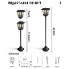 ILANCK 2 Pack Solar Lamp Post Light, 40" H Outdoor