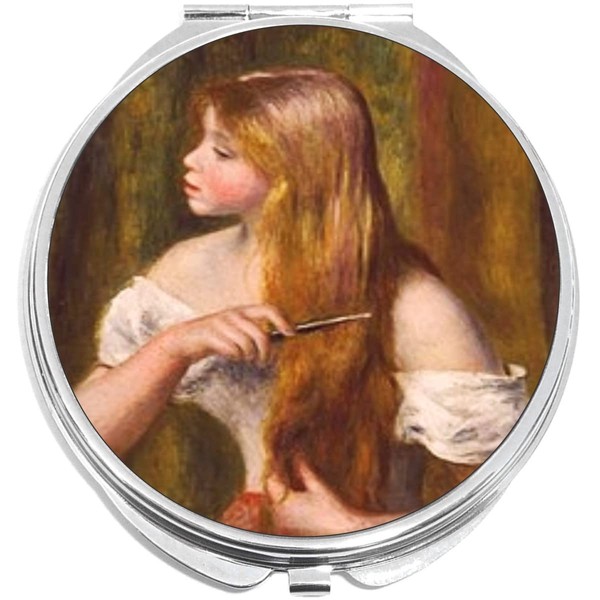 NewCharms Young Girl with Red Hair Renoir Painting Compact with