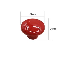 NUODWELL 10 Round Colourful Ceramic Cupboard Knobs Single Hole Pull Handle for Drawer, Dresser, Cupboard, Door