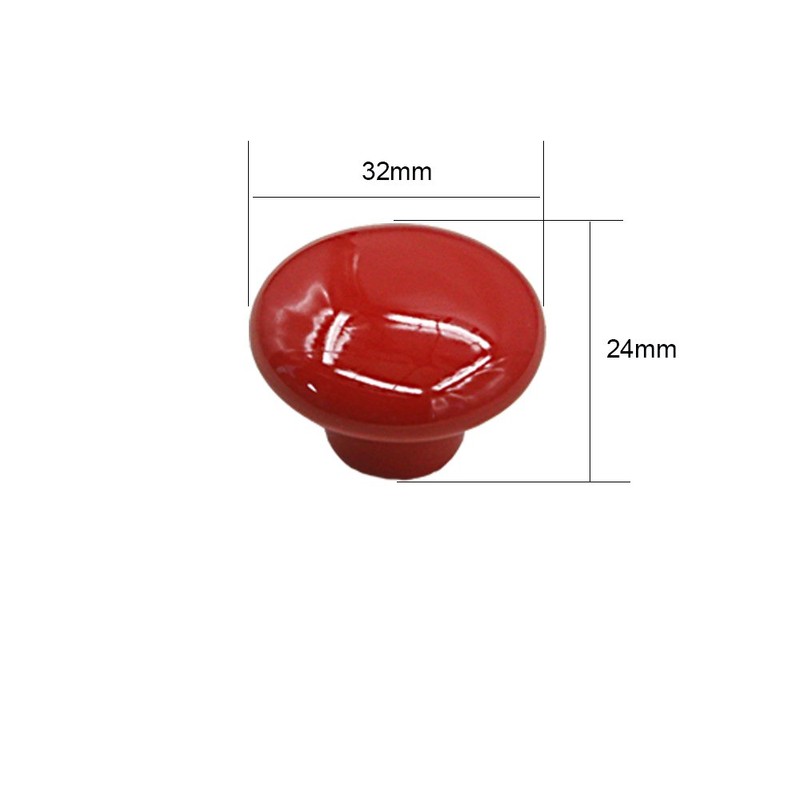 NUODWELL 10 Round Colourful Ceramic Cupboard Knobs Single Hole Pull