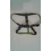 Top Paw Black,Green & White Dot Step-in Dog Harness~X-Small~