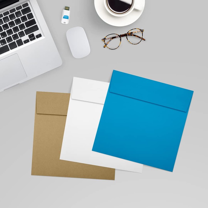 6 x 6 Square Envelopes - Pool Blue (50 Qty.)