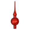 Jingle Bells Lauscha Christmas Tree Topper Red Shiny Plain Mini