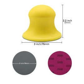 VIBRATITE 40 Pieces 3 Inch Sanding Discs, Wet Dry Sandpaper Sheets Assortment 80 to 7000 Grit Silicon Carbide Hook and Loop Sanding Paper with Handle Sanding Block for Wood Metal Automotive Mirror