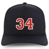 Trendy Apparel Shop Number 34 Varsity Font Embroidered 5 Panel