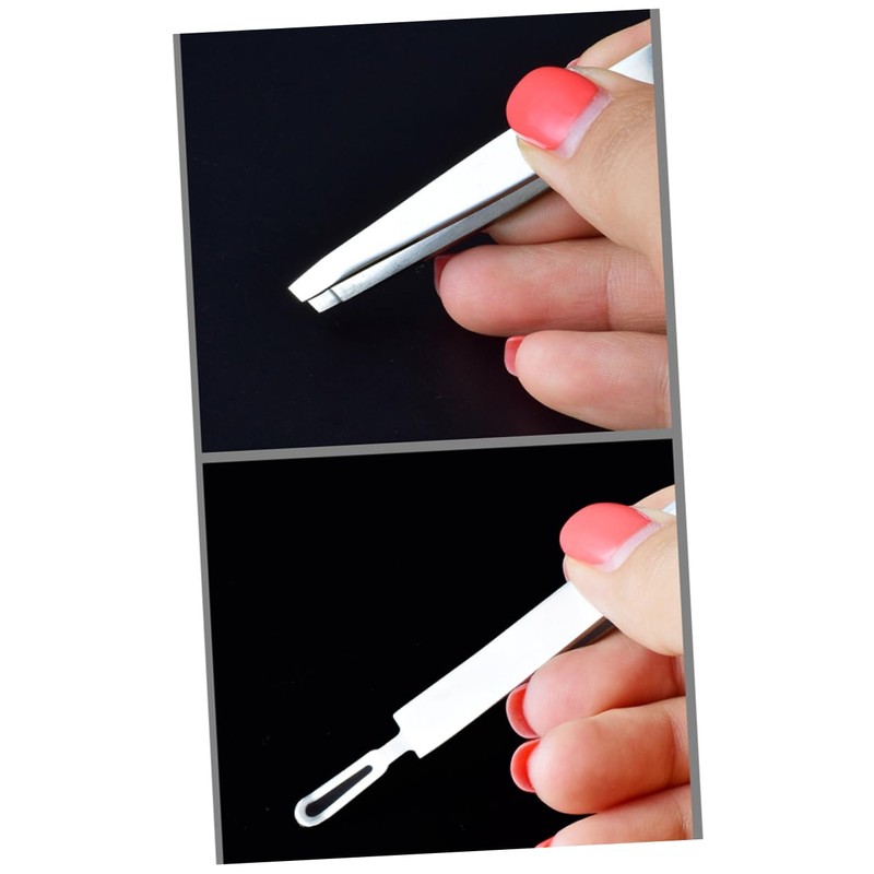 BIUDECO 1pc Stainless Steel Eyebrow Tweezers for Removal Lightweight Multi