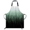 oFloral Watercolor Pine Trees Apron Adjustable Apron Cooking Kitchen Chef