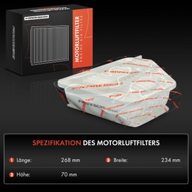 Frankberg Air Filter Insert Compatible with A.u.r.i.s E15 E18 A.u.r.i.s Estate E18 A.v.e.n.s.i.s Estate T27 C.o.r.o.l.l.a Notchback E15 Verso R2 Replace# 1780126020