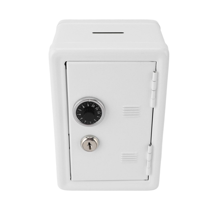 Money Bank Creative Cute Metal Vertical with Lock Keys Cash