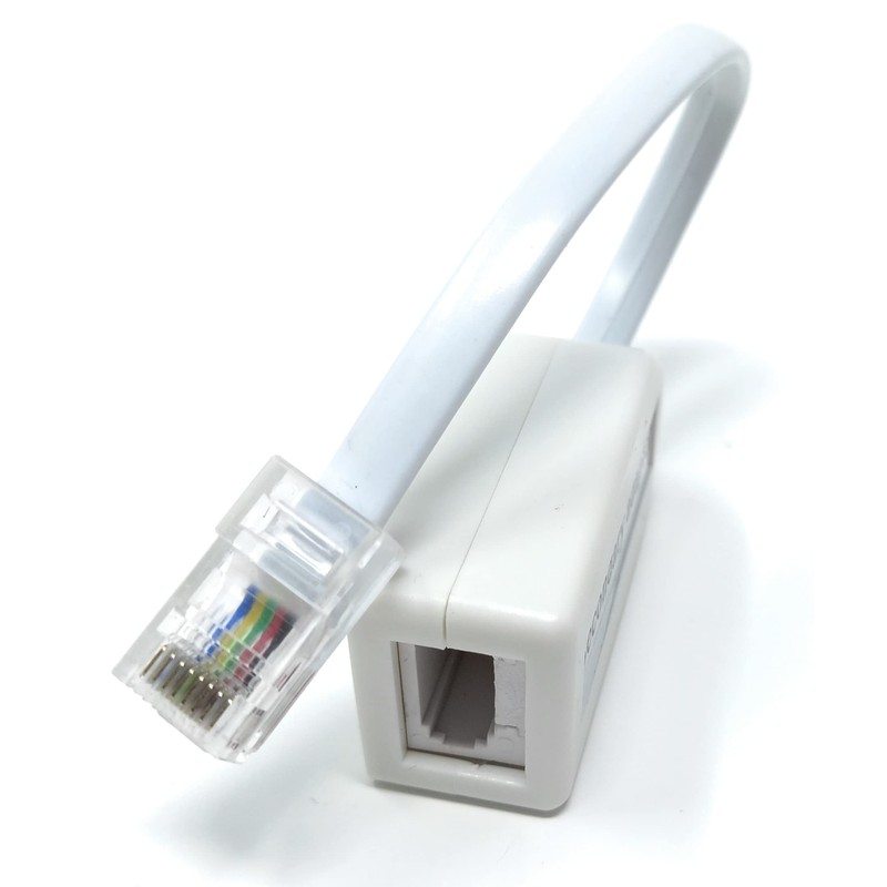 RJ45 to BT Socket Adaptor for Secondary Phone Line Telephone