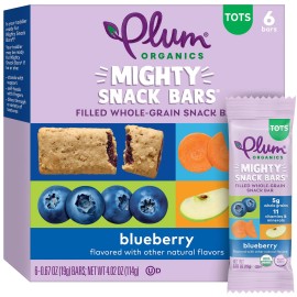 Plum Organics Organic Fruit Snack Bars for Toddlers Plum Mighty Snacks 6 Count 12 Months+