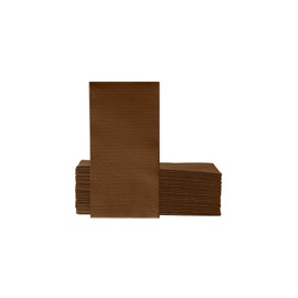 VelaHub Soft Point 50 Napkins, 1/8 Fold, High-Quality Disposable Napkins, 39 x 38 cm, Brown
