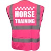 Bright Pink High Visibility Vest with White HORSE TRAINING -