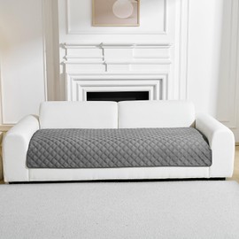 Deep Dream Velvet Couch Cover for Dogs Washable, Sectional Couch Covers, Anti Slip Sofa Covers for 3 Cushion Couch Pet Friendly, Sofa Slipcovers for Dogs Pets Kids (Dark Grey, 36"x 83")