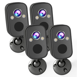 Rraycom 4Pack Security Cameras Wireless Outdoor,5MP Battery Powered AI Motion Detection WiFi Indoor Camera,130°FOV,Waterproof, Full-Color Night Vision,Spotlight Siren Alarm, 2-Way Audio,Cloud/SD