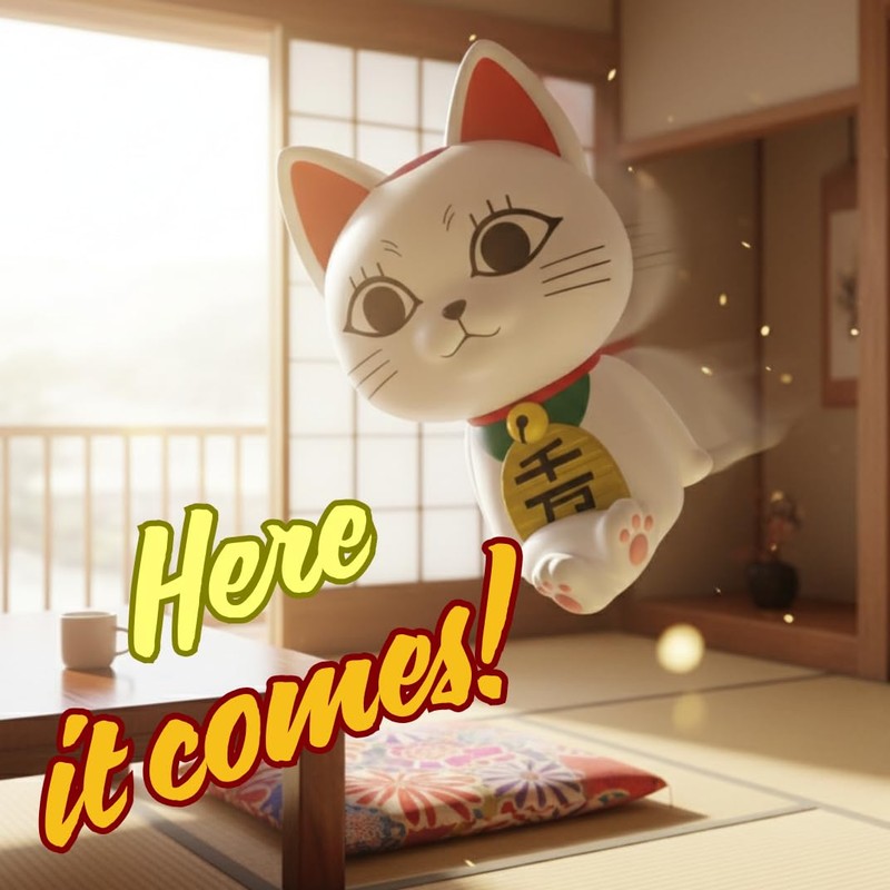 Coin Bank Figure, Turboba Baa, Maneki Cat Goods, Figurine, Collection,