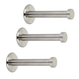 SOTECH TALEA Coat Hooks with Plate Real Stainless Steel Solid Including Mounting Material Diameter 10/15 mm Length 70 mm Total Length 73 mm Wall Hook Towel Rail Pack of 3