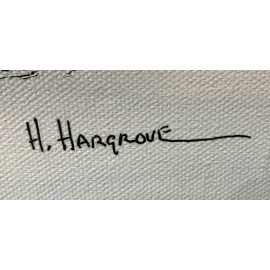 H Hargrove Hunting Dog Ducks Logs Pond Summertime Autumn 8x10 Canvas Only