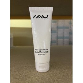 RAU Cosmetics Pure Aloe Vera Gel with Ectoin & Chamomile - Aloe Vera Face Moisturiser Gel 75 ml - After Sun Lotion & Moisturising Cream for Face & Body - Dry, Irritated, Blemished & Mature Skin