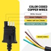 Oyviny 4 Way Flat Trailer Wiring Harness Coiled Cable 10.5