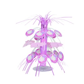 8.5" Pink Stork Girl Baby Shower Cascade Centerpiece Decoration