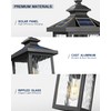 Solar Post Lights Outdoor, 17" Dusk to Dawn Lamp Posts