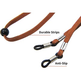8 Piezas Correa para Gafas, BetterJonny Cuero PU Correas de Soporte para Gafas de Ojo, Deportes Gafas Correa Ajustable, Cordones para Gafas, Cadena de Gafas Retenedor para Mujer Hombre y Niño