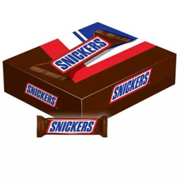 Snickers Singles Size Chocolate Candy Bars 1.86-Ounce Bar 48-Count Box