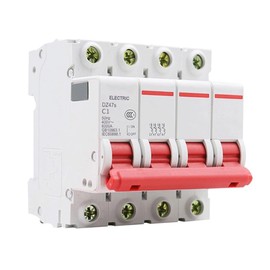 MOUMOUTEN Circuit Breaker DZ47-63 4-Pin AC400V 1A Circuit Breaker Overload Circuit Breaker for Protection of Circuit Systems