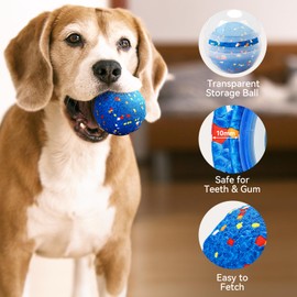 2025 Smart Interactive Dog Toys for Aggressive Chewers, Self Moving Interactive Dog Ball, Automatic Vibrating Toy, E-TPU Material Chew Proof Design for Boredom & Training for Medium and Large Dogs