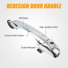 RANSOTO - Tirador de puerta exterior compatible con Chrysler 300 300C 2005-2010, Dodge Magnum, 2005-2008 Dodge Charger 2006-2010 reemplazar CH1310142 5065801AG 4589009AH juego de 4