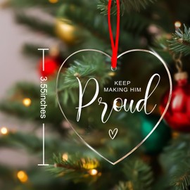 Keep Making Him Proud, Loss of Loved One Memorial Christmas Ornament in Memory of Loved Bereavement Keepsake, Anniversary of Passing, Thinking of You, Loss of Dad, Grandpa or Father