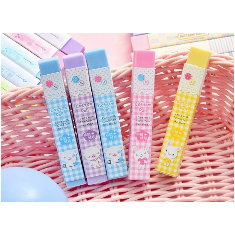 cotton doll 10pz Gomas Colores Mixtos Pastel Cotton Doll Kawaii