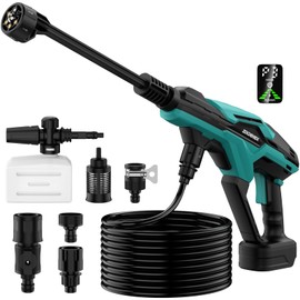 Cordless Pressure Washer for Makita 18V Battery, 800 PSI Portable Handheld Power Washer with Brushless Motor, 6-in-1 Nozzle, 3 Level Adjustable for Car Yard Fence Wall Cleaning (Battery Not Included)