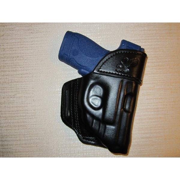 S&W M&P Shield 9MM& 40 Cal. with Crimson Trace Laser owb Leather Belt Holster