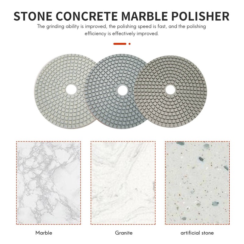 9Pcs/Set 5 Inch Diamond Polishing Pad Set Marble Concrete Stone
