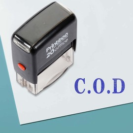 Printtoo Office Stationary C.O.D Self Inking Rubber Stamp Custom Stamp-Blue