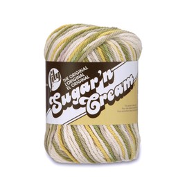 Lily Sugar 'N Cream The Original Ombre Yarn, 2oz, Gauge 4 Medium, 100% Cotton, Guacamole - Machine Wash & Dry