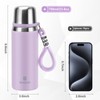 Stainless Steel Flask with Cup 700ml/23.6oz Vacuum Insulated Thermo Bottle