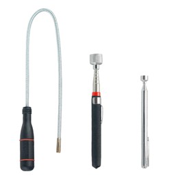3 Pack Telescopic Magnet, Magnetic Pickup Tool, Telescopic Magnetic Pickup Tool, Magnet Stick - Extendable Retrieval Tools with Strong Magnetic Tips,with Non-Slip Handle