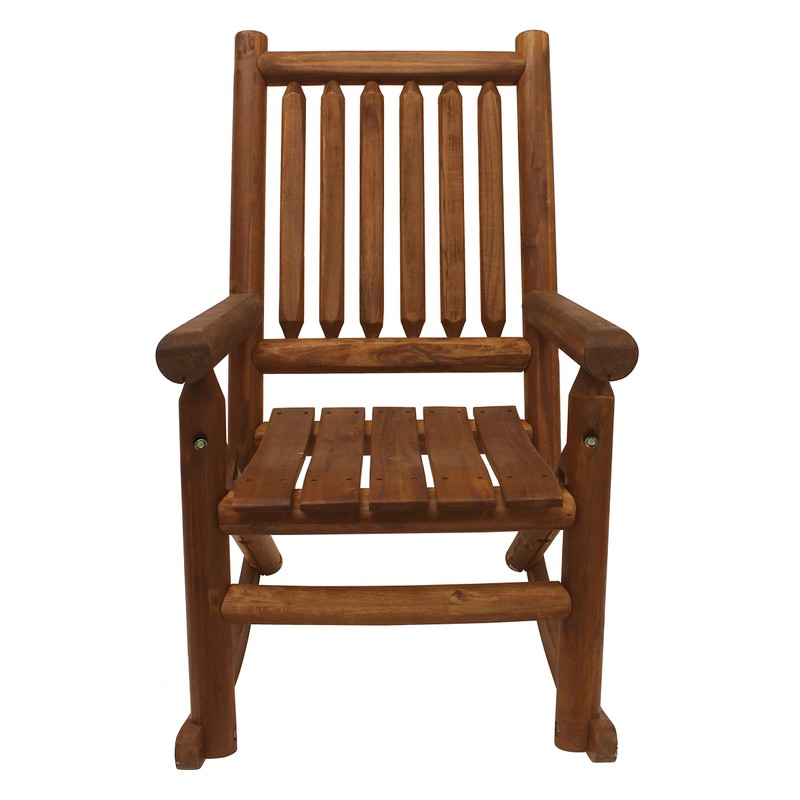 Leigh Country TX 36000 Amber-Log Single Rocker, Brown