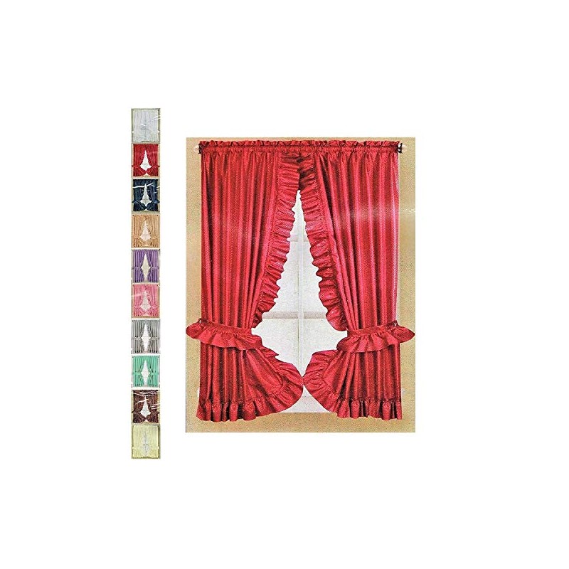 Better Home Ruffled Fabric Window Curtain Set, Mosaic - 2