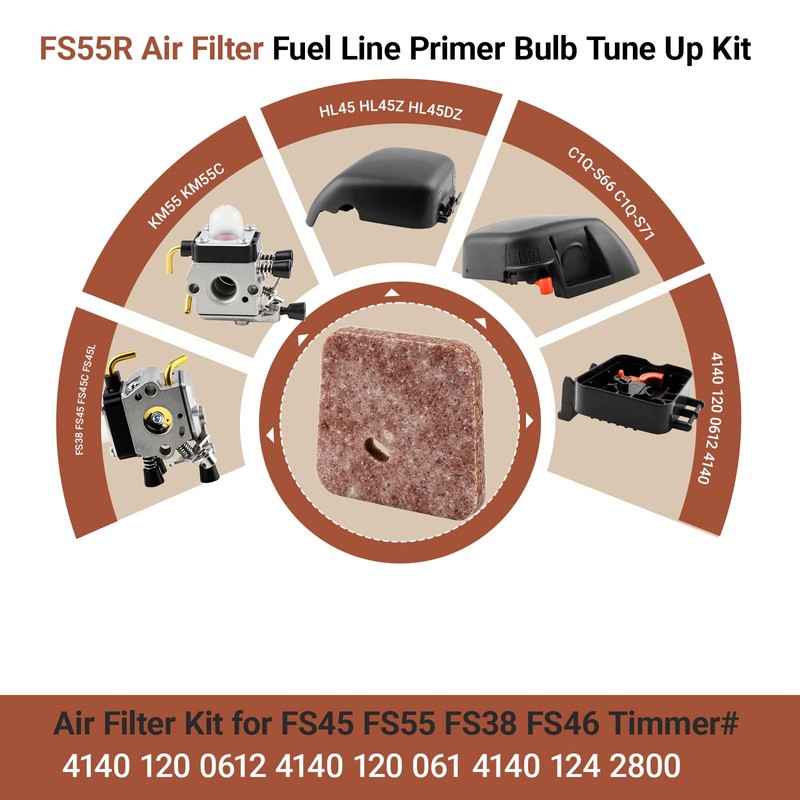 Ownengin FS38 FS55R Air Filter Fuel Line Tune Up Kit